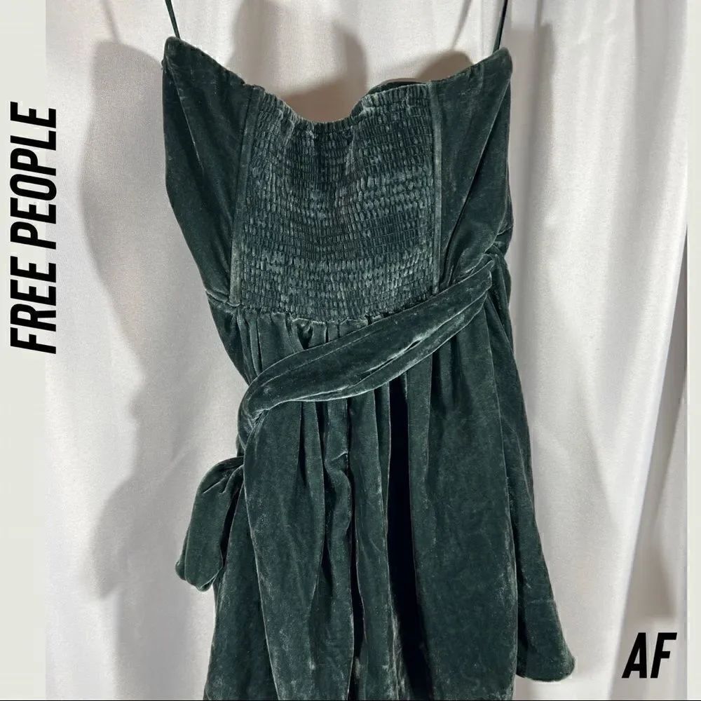 FREE PEOPLE HAZEL ROMPER PINE XS NWT - Picture 6 of 8